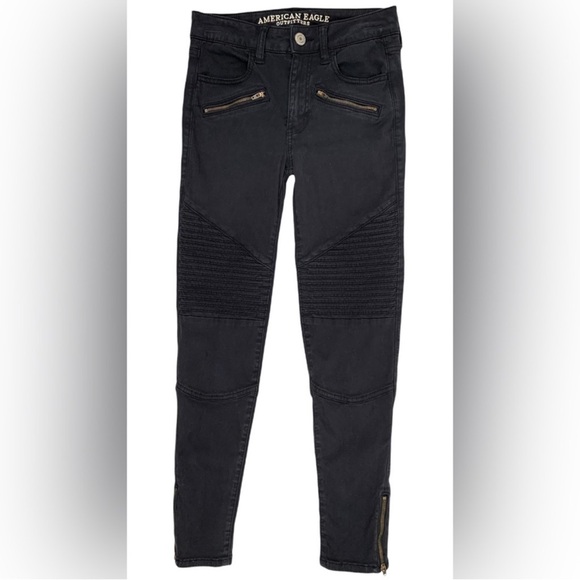 American Eagle Outfitters Women's Black Jeans, size USA 0 - Picture 1 of 9